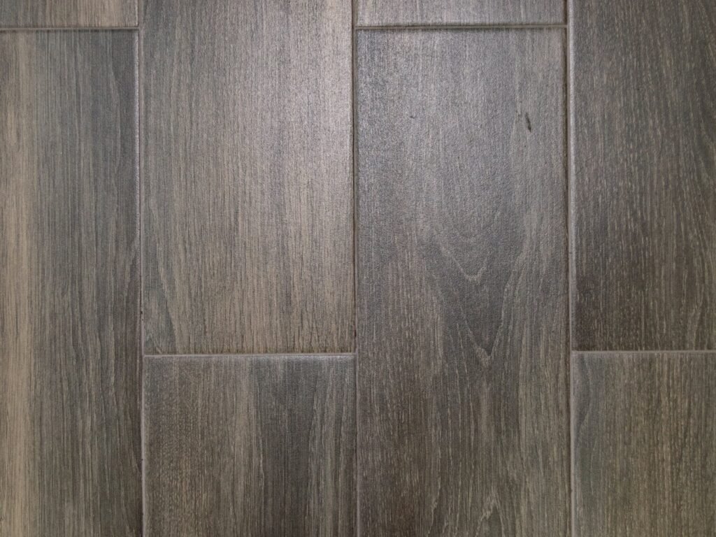 Close-up of wood-look vinyl planks